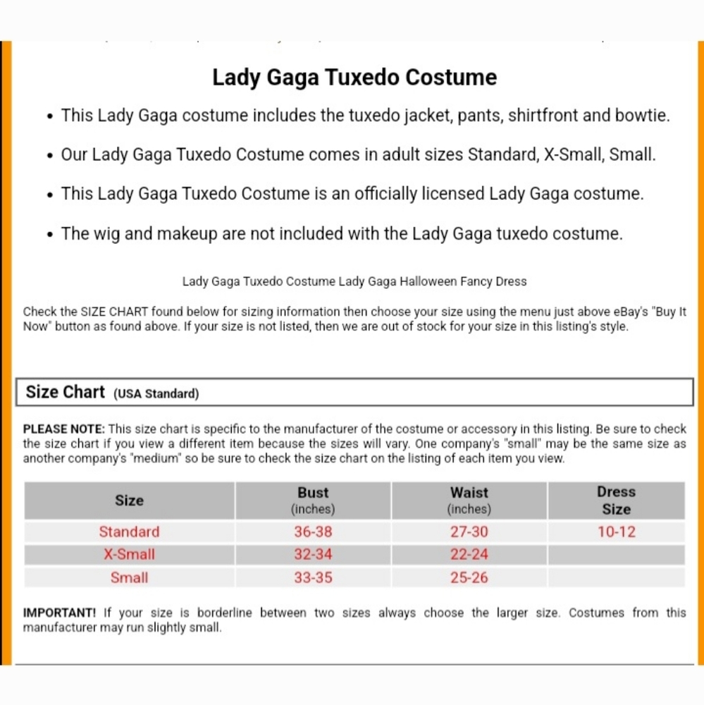 The Lady Gaga Skeleton Zombie Tuxedo Costume - Picture 4 of 9